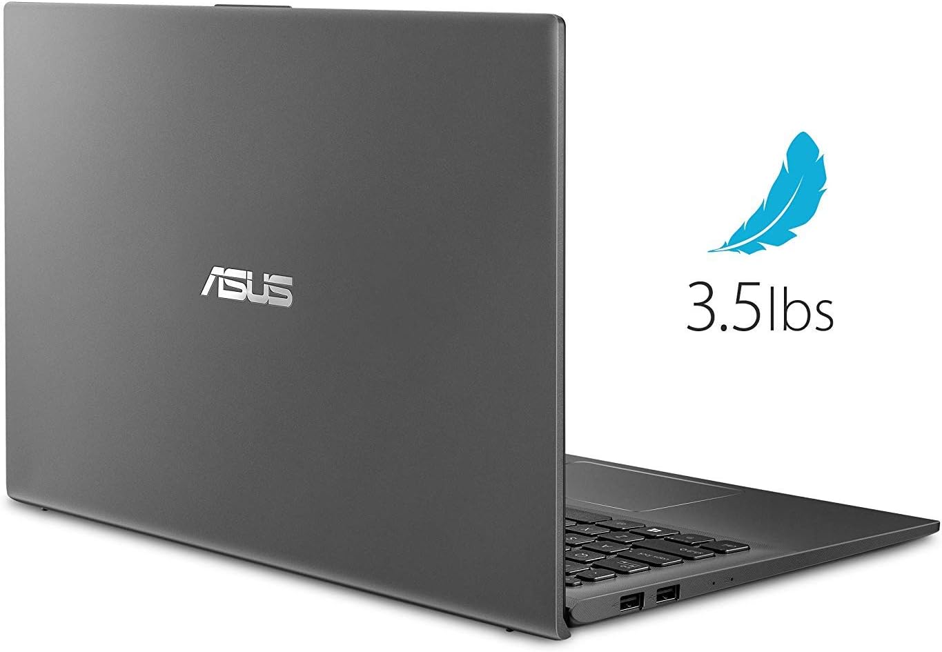 ASUS F512DA-EB51 VivoBook 15 Thin and Light Laptop, 15.6' Full HD, AMD Quad Core R5-3500U CPU, 8GB DDR4 RAM, 256GB PCIe SSD, AMD Radeon Vega 8 Graphics, Windows 10 Home, Slate Gray