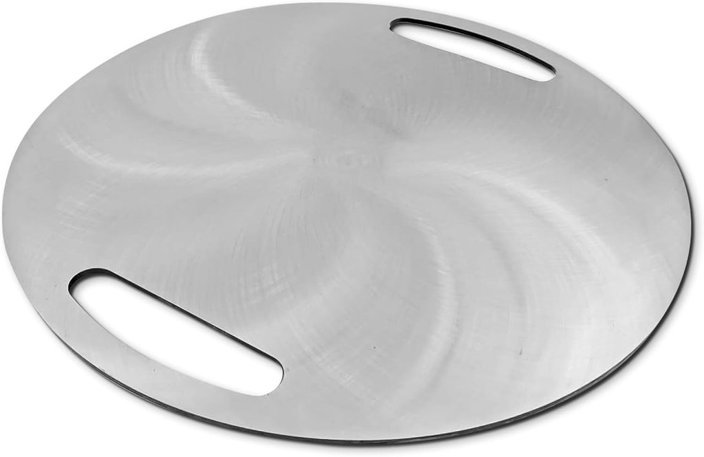 SnS Grills Slow 'N Sear Carbon Steel Flat Top Plancha Griddle - Rotating Durable Griddle for Kettle Grill BBQs - Outdoor Cooking Accessory - Fits 22' Kettles