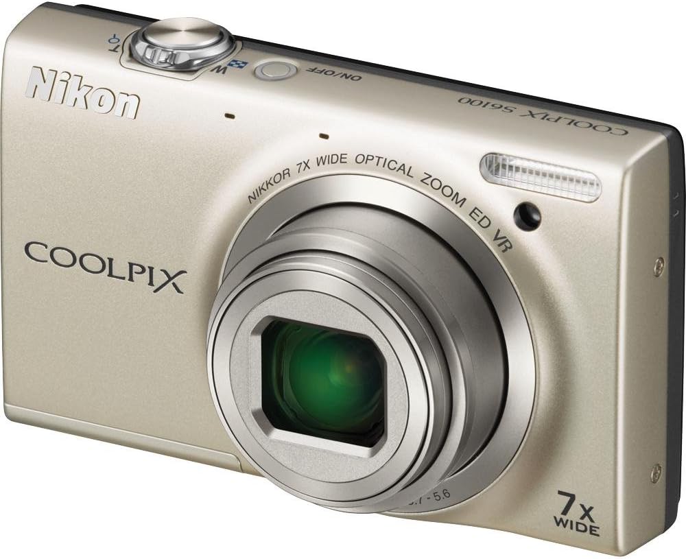 Nikon COOLPIX S6100 16 MP Digital Camera with 7X NIKKOR Wide-Angle Optical Zoom Lens and 3-Inch Touch-Panel LCD (Silver) (Renewed)