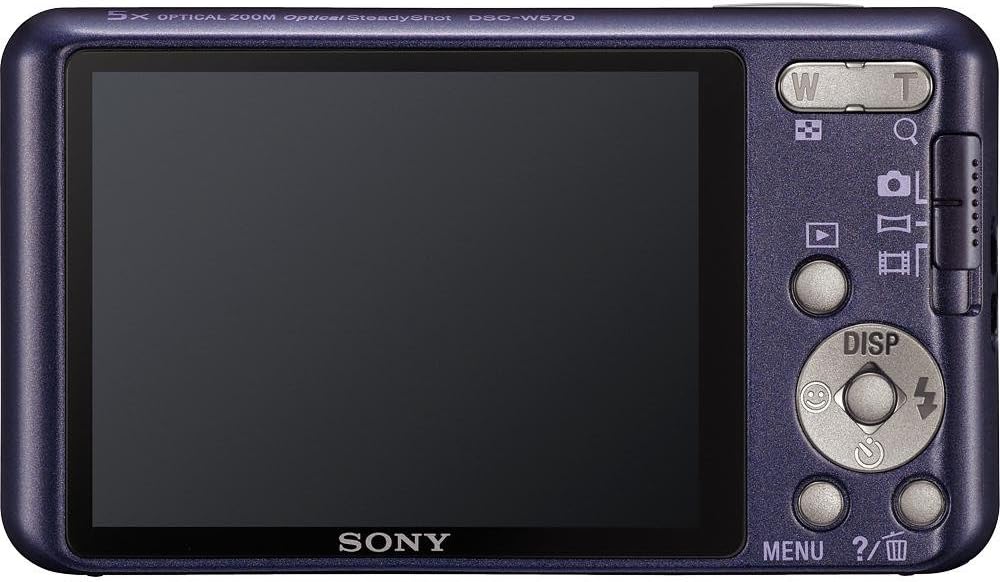 Sony Cyber-Shot DSC-W570 16.1 MP Digital Still Camera with Carl Zeiss Vario-Tessar 5x Wide-Angle Optical Zoom Lens and 2.7-inch LCD (Violet)
