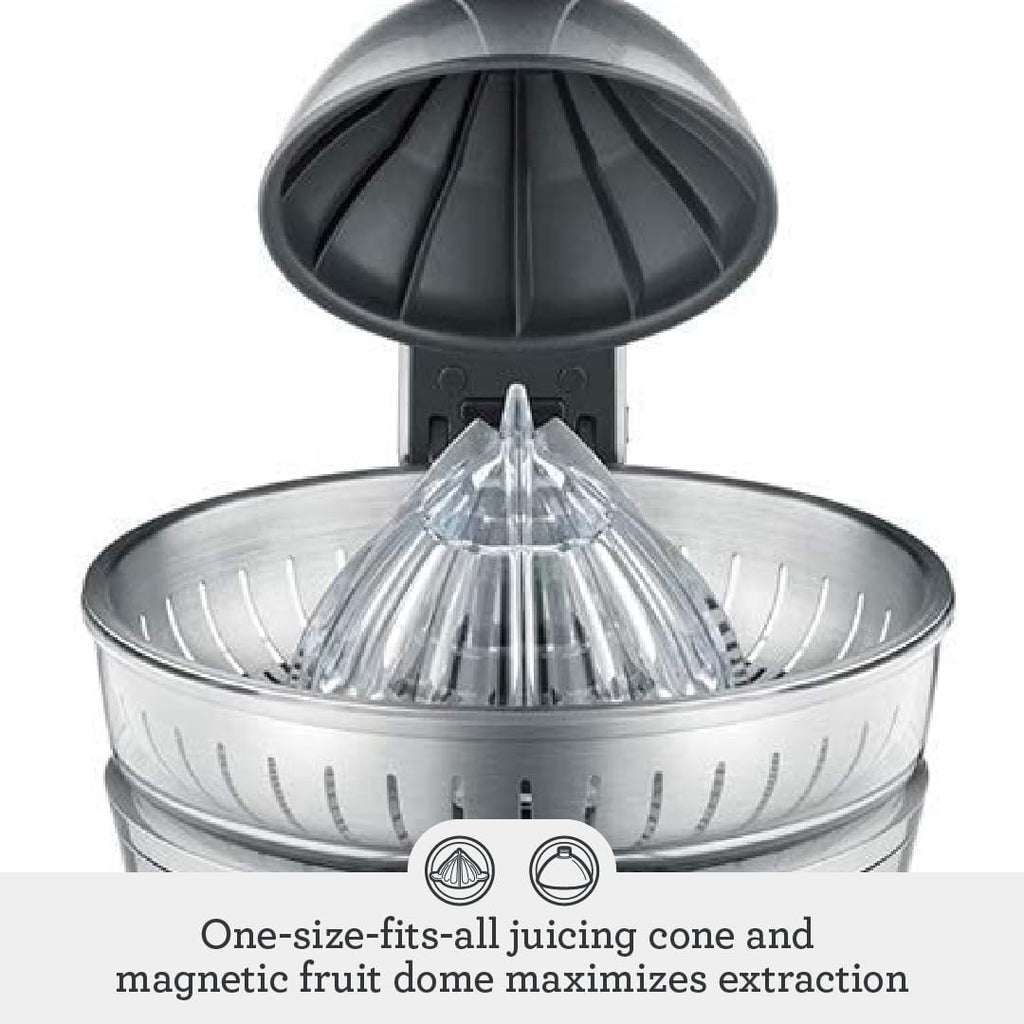 Breville BCP600SIL, Citrus Press Motorized Juicer Machine, Silver