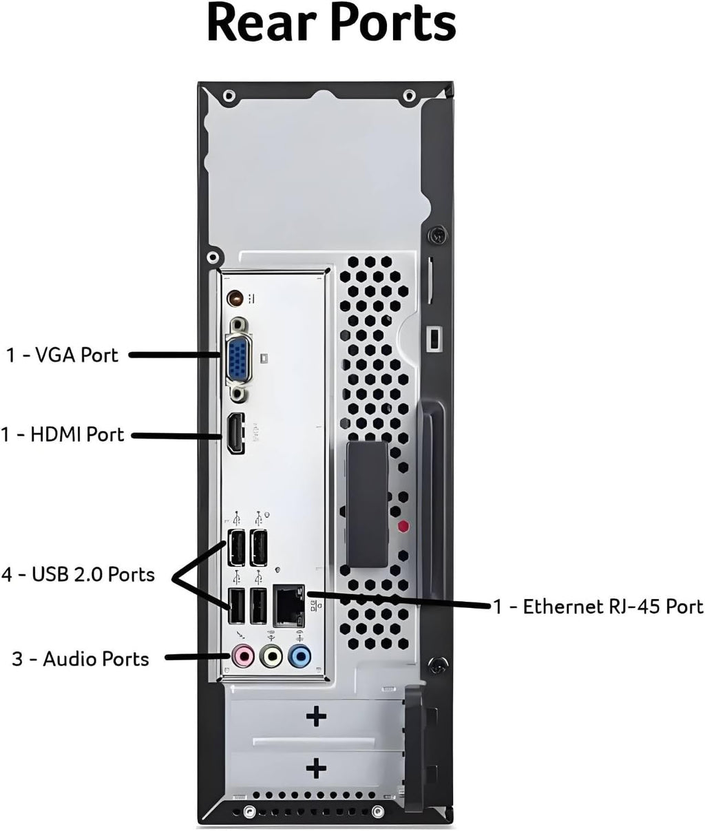 Acer 2025 Aspire Desktop, 16GB RAM, 256GB PCIe SSD + 1TB HDD, Intel Processor, Ultra-Quiet Design, SD Card Reader, Dual 4K Monitor Support, USB-C, Wired Keyboard and Mouse, Windows 11