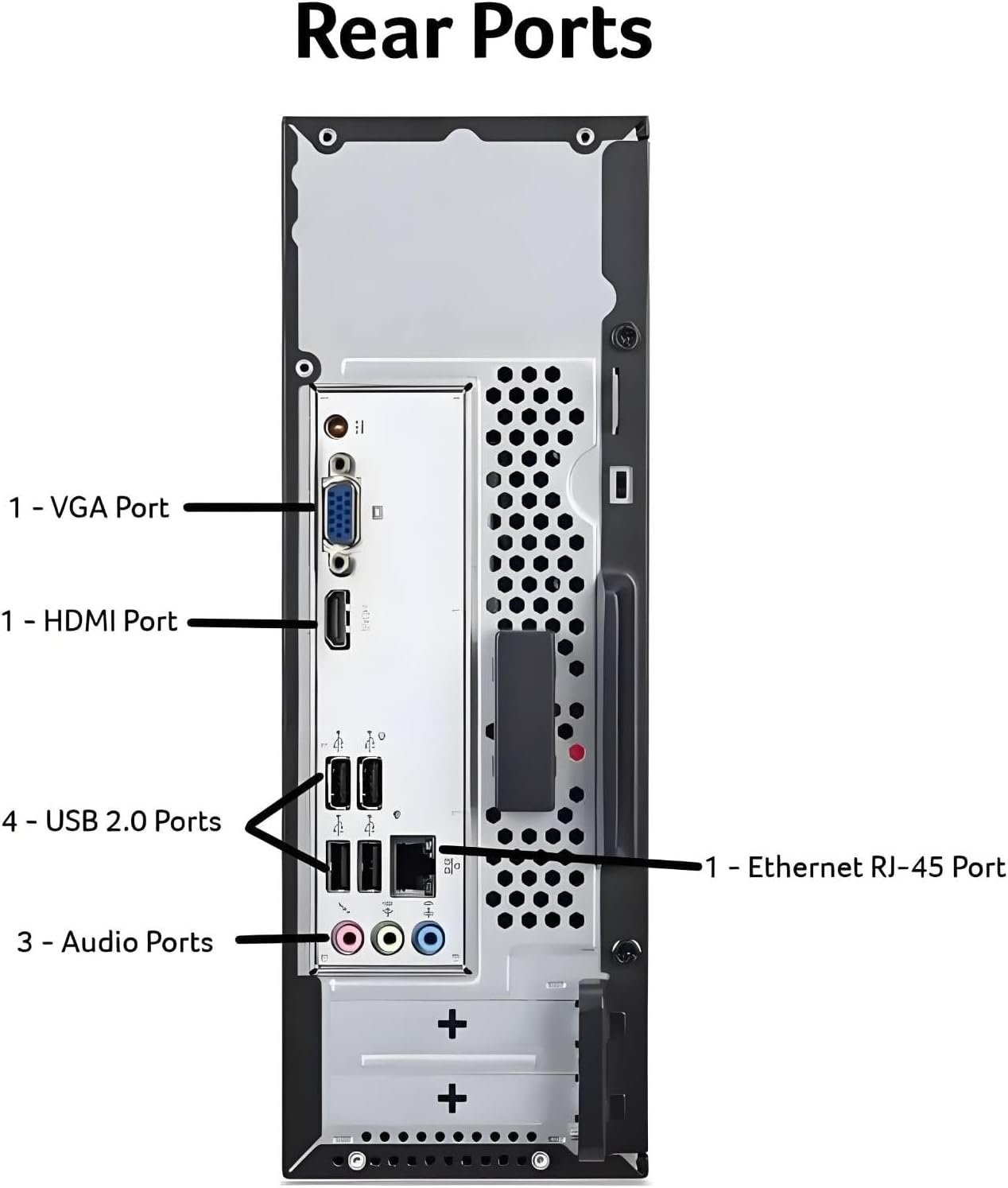 Acer 2025 Aspire Desktop, 16GB RAM, 256GB PCIe SSD + 1TB HDD, Intel Processor, Ultra-Quiet Design, SD Card Reader, Dual 4K Monitor Support, USB-C, Wired Keyboard and Mouse, Windows 11