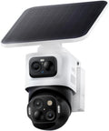 eufy Security eufyCam S4,4K Solar Camera Wireless Outdoor, Triple Lens Bullet-PTZ Cam, 360° View, 8X Auto Zoom, AI Recognition,AI Track, Color Night Vision, 0 Monthly Fee, Built in 32 GB Storage