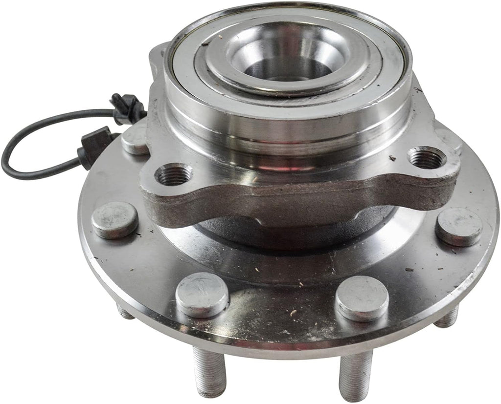 TRQ 2 Piece Front Wheel Bearing & Hub Assembly Set Compatible with 2001-2006 Chevrolet Silverado 3500 2007 Silverado 3500 Classic GMC Sierra 3500 Sierra 3500 Classic