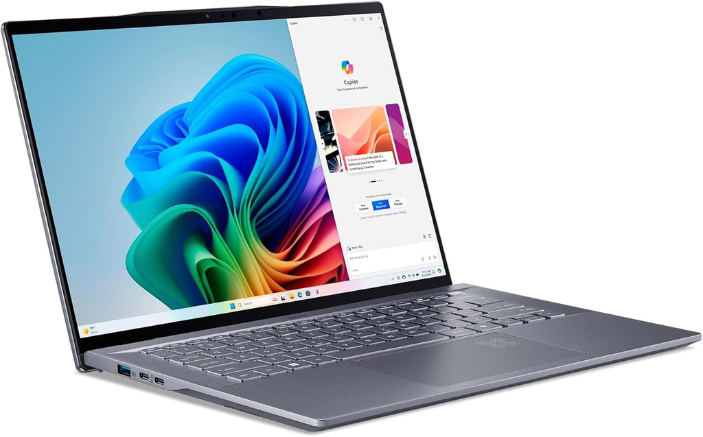 acer Swift 14 AI Copilot+ PC | 14.5' 2.5K 120Hz Display | Unlock AI Experiences | Snapdragon X Plus 10-Core Processor | 16GB LPDDR5X | 1TB Gen 4 SSD | Wi-Fi 7 | Windows 11 Home | SF14-11-X128