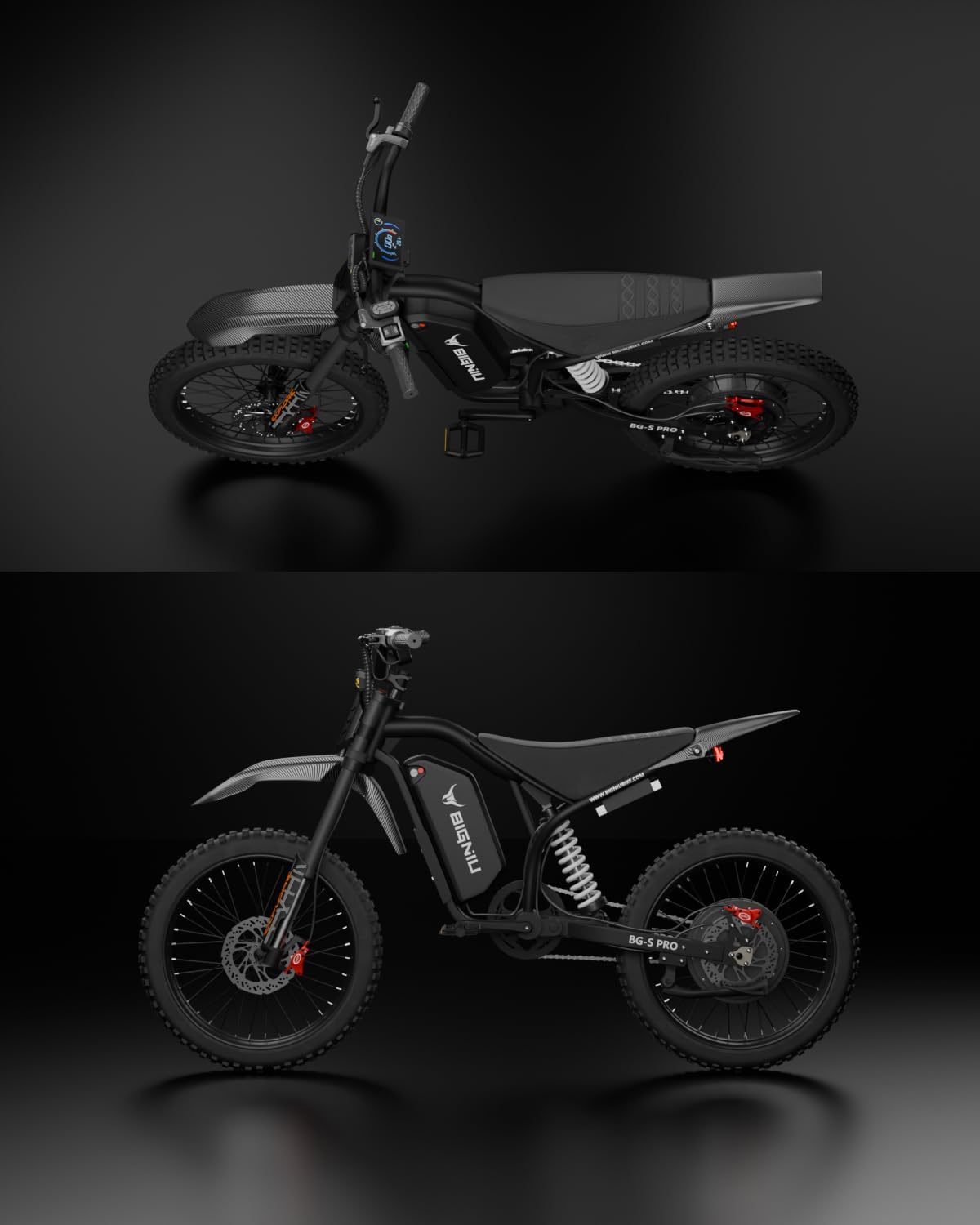 BIGNIU Off-Road Ebike, Electric Dirt Bike Electric Bike for Adults with 3000W Peak Motor, 60V 32Ah Battery, 19x2.1 Fat Tires, Removable Battery, E Bike for Teens, City Riding