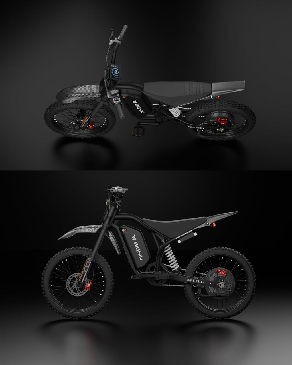BIGNIU Electric Bike for Adults, Electric Dirt Bike with 3000W Peak Motor, 60V 32Ah Battery, 19x2.1 Fat Tires, Aluminum Electric Dirt Bike, E Bike for Teens, Off-Road Ebike and City Riding