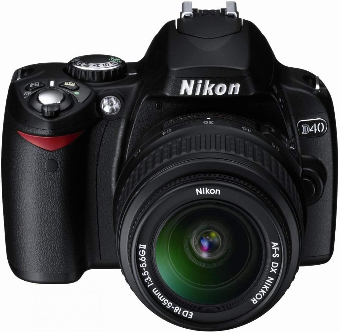 Nikon D40 6.1MP Digital SLR Camera Kit with 18-55mm f/3.5-5.6G ED II Auto Focus-S DX Zoom-Nikkor Lens (Renewed)