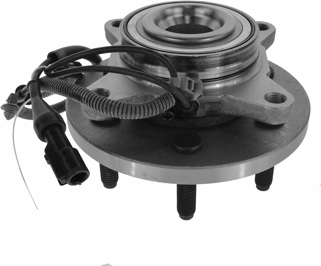 TRQ Front Left and Right Wheel Bearing and Hub Assembly Set 2 Piece Compatible with 2009-2010 Ford F-150 Rear Wheel Drive 6 Lug Wheels