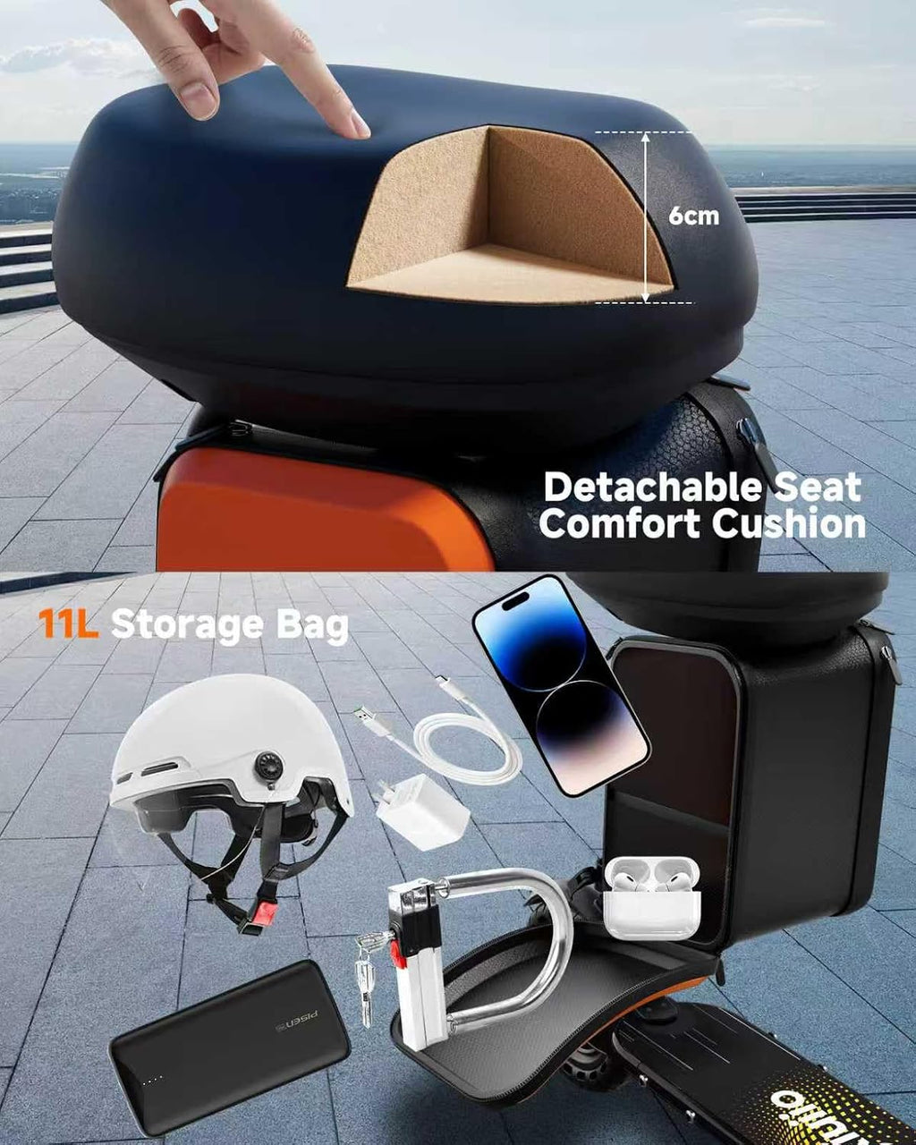Electric Scooter, 350W-500W Motor, 19 MPH to 22MPH, 15-41 Miles Range, Dual Suspension, Dual Braking, App Control, Foldable Commuter E Scooter for Adults and Teens