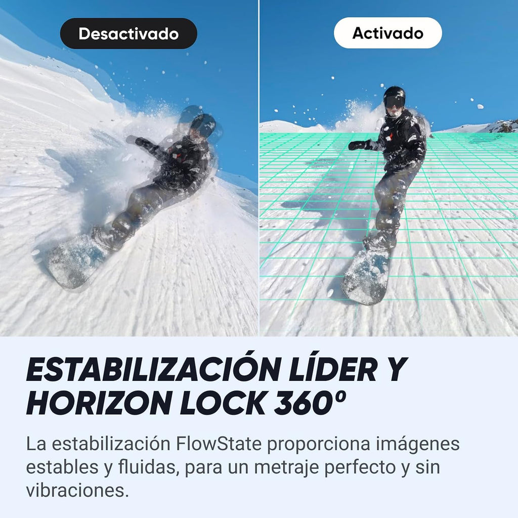 Insta360 X4 Snowboard Bundle - 8K Waterproof 360 Action Camera, 4K Wide-Angle Video, Invisible Selfie Stick, Removable Lens Guards, 135 Min Battery Life, AI Editing, No Micro SD Card