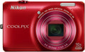 Nikon COOLPIX S6300 16 MP Digital Camera with 10x Zoom NIKKOR Glass Lens and Full HD 1080p Video (Red)