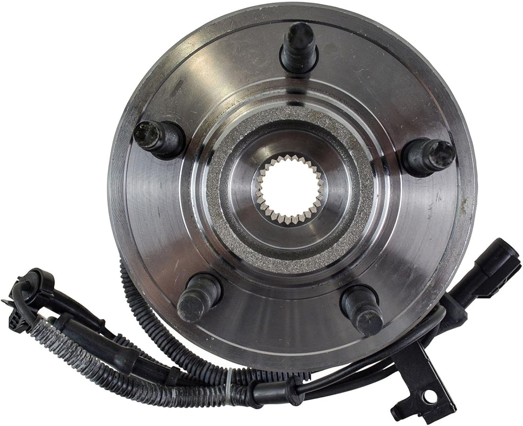 TRQ 2 Piece Front Rear Wheel Bearing & Hub Assembly Set Compatible with 2006-2010 Ford Explorer 2007-2010 Explorer Sport Trac Mercury Mountaineer