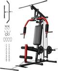 GarveeTech Home Gym Equipment, Workout Weight Machine with Cable Pulley System, 400 LBS Weight Capacity All in One Full Body Exercise Station for Strength Training, Multifunctional Compact Home Gym