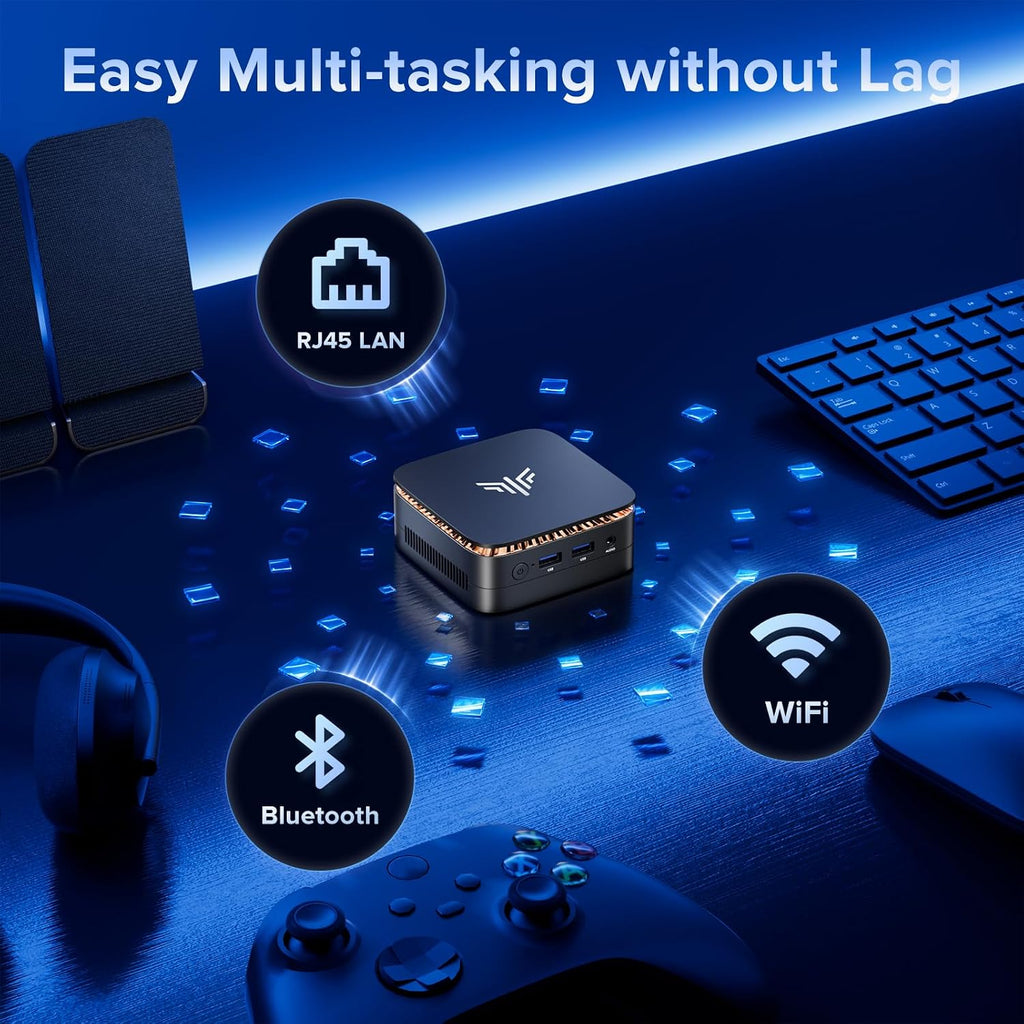 KAMRUI Essenx E1 Mini PC, W-11 Pro 12th N95 Mini Computers(Beat N100, up to 3.4GHz), Mini Desktop Computers 16GB RAM 1TB SSD,Desktop PC Support 4K HDMI+DP,Mini PC with Dual WiFi,Business Home Office