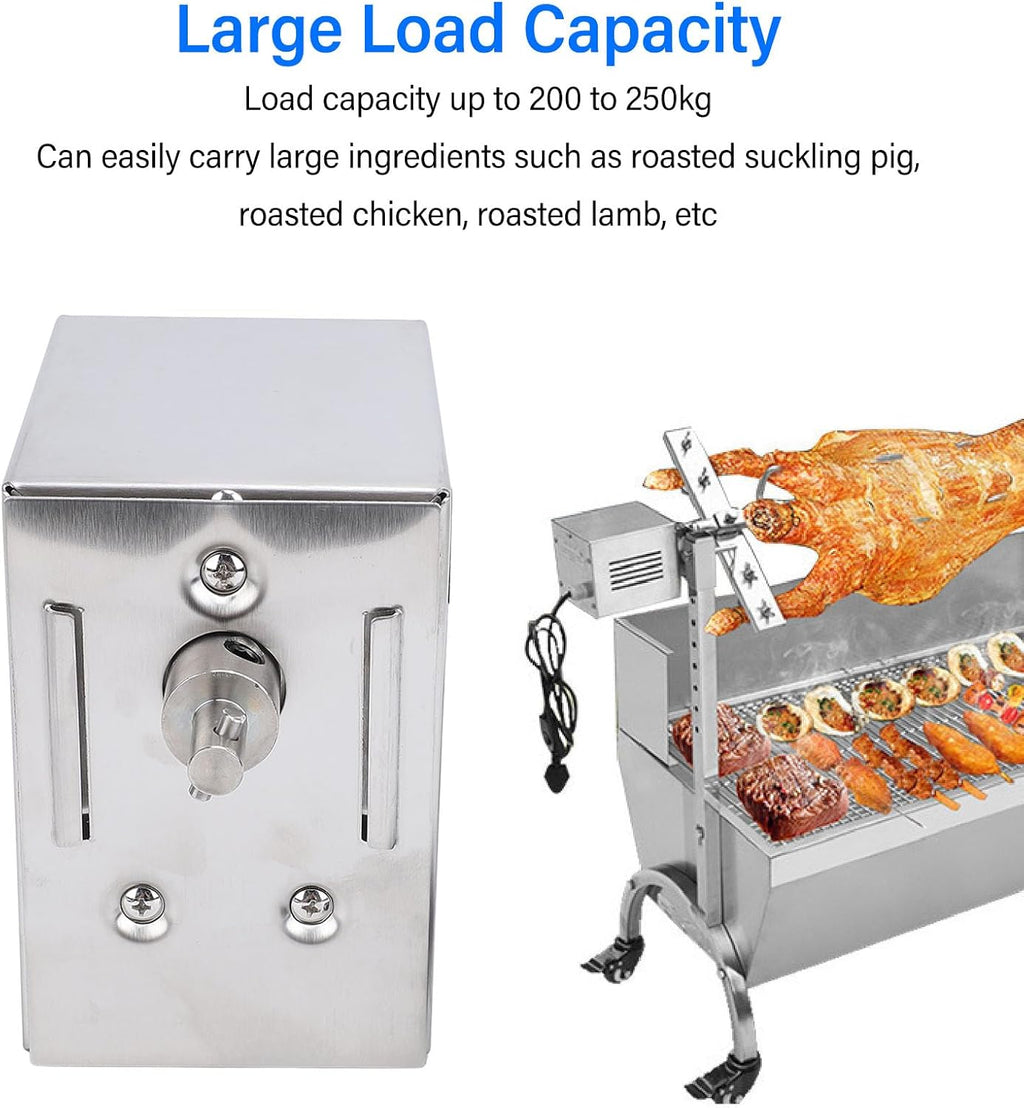 Grill Rotisserie Motor, SUS 45W 200 to 250kg Torsion Electric Barbecue Motor Replacement Grill Roast Meat Motor BBQ Rotisserie Motor for Grill 100 to 240V(US Plug)