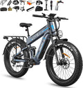 FREESKY Dual Battery Electric Bike for Adults, 48V 45AH 200 Miles Long Range E Bike, 4000W Motor 40MPH+, 26' Fat Tire Fast Mountain EBike, Full Suspension & Hydraulic Brakes, UL 2849 Certified by TÜV