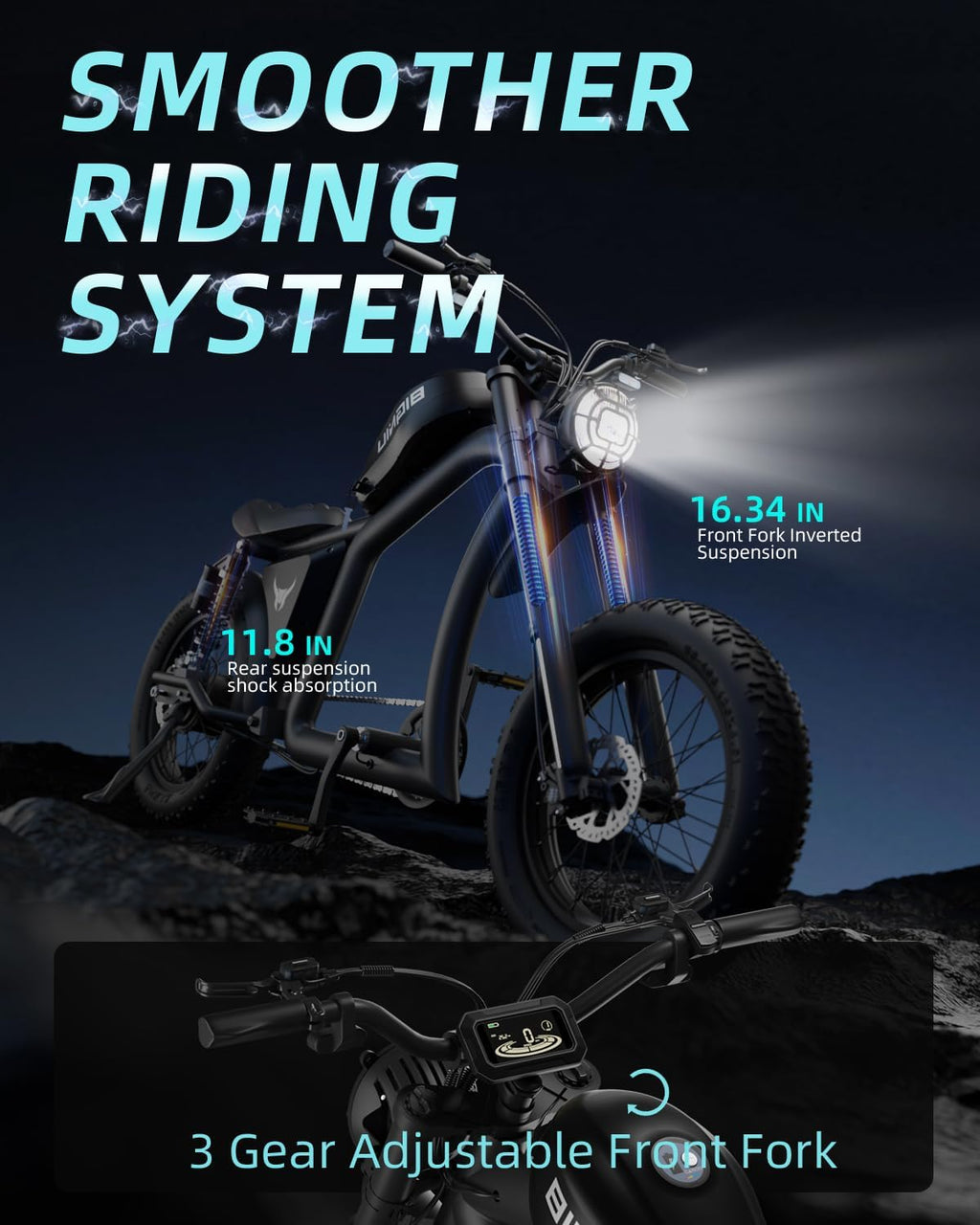 BIGNIU BG-X Electric Bike for Adults,1500W Brushless Motor 48V/31.5Ah Up to 40 Miles E-Bike Front/Rear Turn Signal Dual Suspension Ebikes