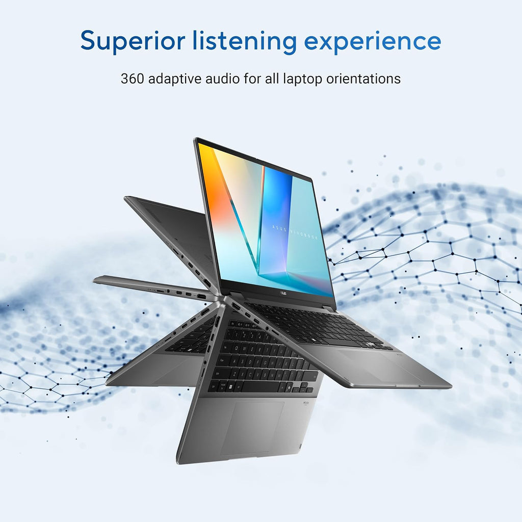 ASUS Vivobook 16 Flip Laptop (2026), Copilot+ PC, 16' 16:10 WUXGA OLED Touch Display, Intel® Core™ Ultra 7 256V Processor, Intel® Arc™ Graphics, 16GB RAM, 512GB SSD, WiFi 7, Windows 11 Home