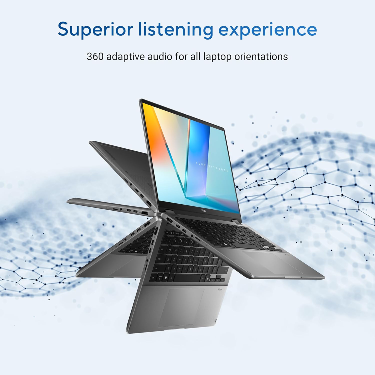 ASUS Vivobook 16 Flip Laptop (2026), Copilot+ PC, 16' 16:10 WUXGA OLED Touch Display, Intel® Core™ Ultra 7 256V Processor, Intel® Arc™ Graphics, 16GB RAM, 512GB SSD, WiFi 7, Windows 11 Home