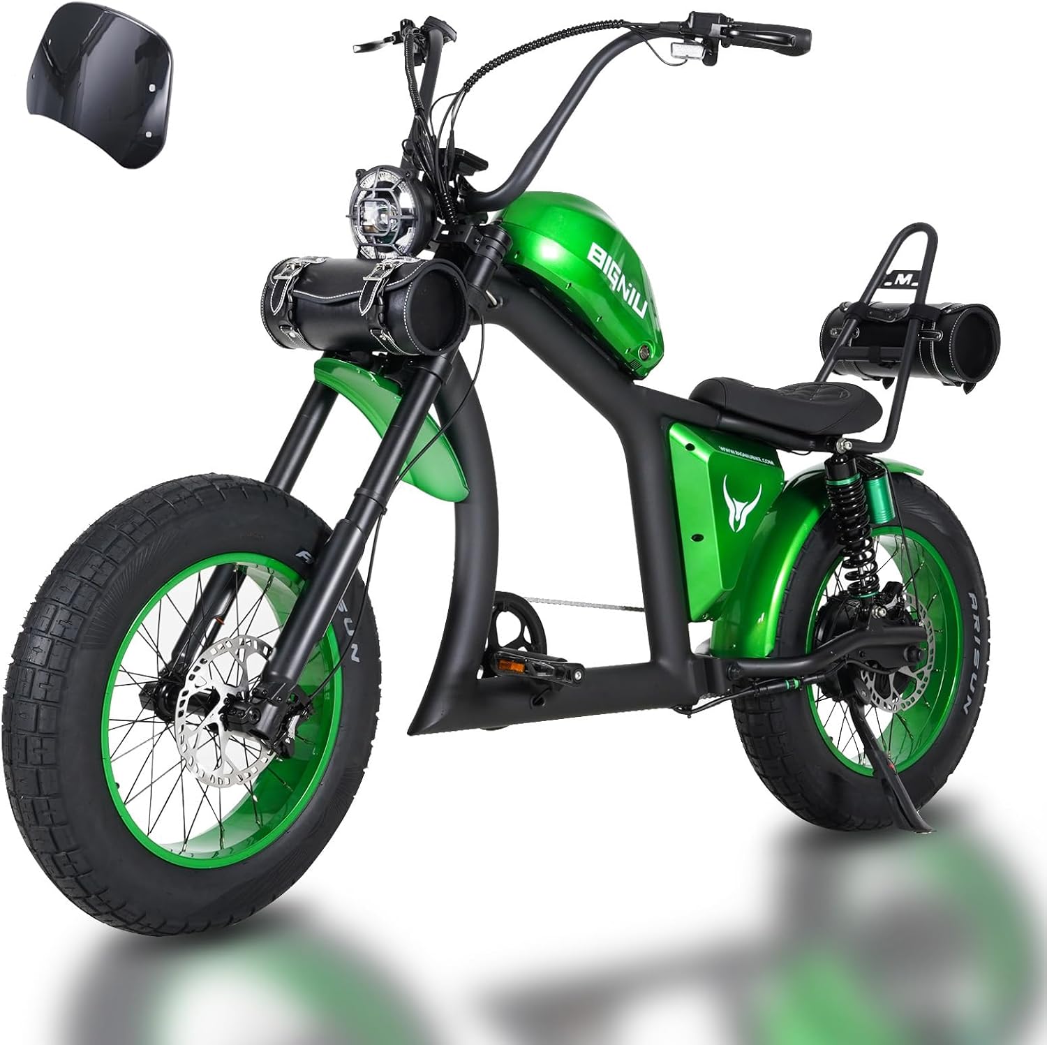 BIGNIU Electric Bike for Adult, Ebike with 1500W Brushless Motor 52V/29.4Ah Range Up to 38 Miles Electric Bike E Bike BG-X PRO Front/Rear Turn Signals Dual Suspension