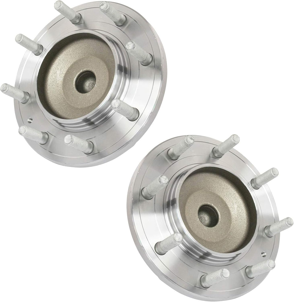 TRQ 2 Piece Front Wheel Bearing & Hub Assembly Set with ABS Sensor Compatible with 2011-2019 Chevrolet Silverado 3500 HD GMC Sierra 3500 HD