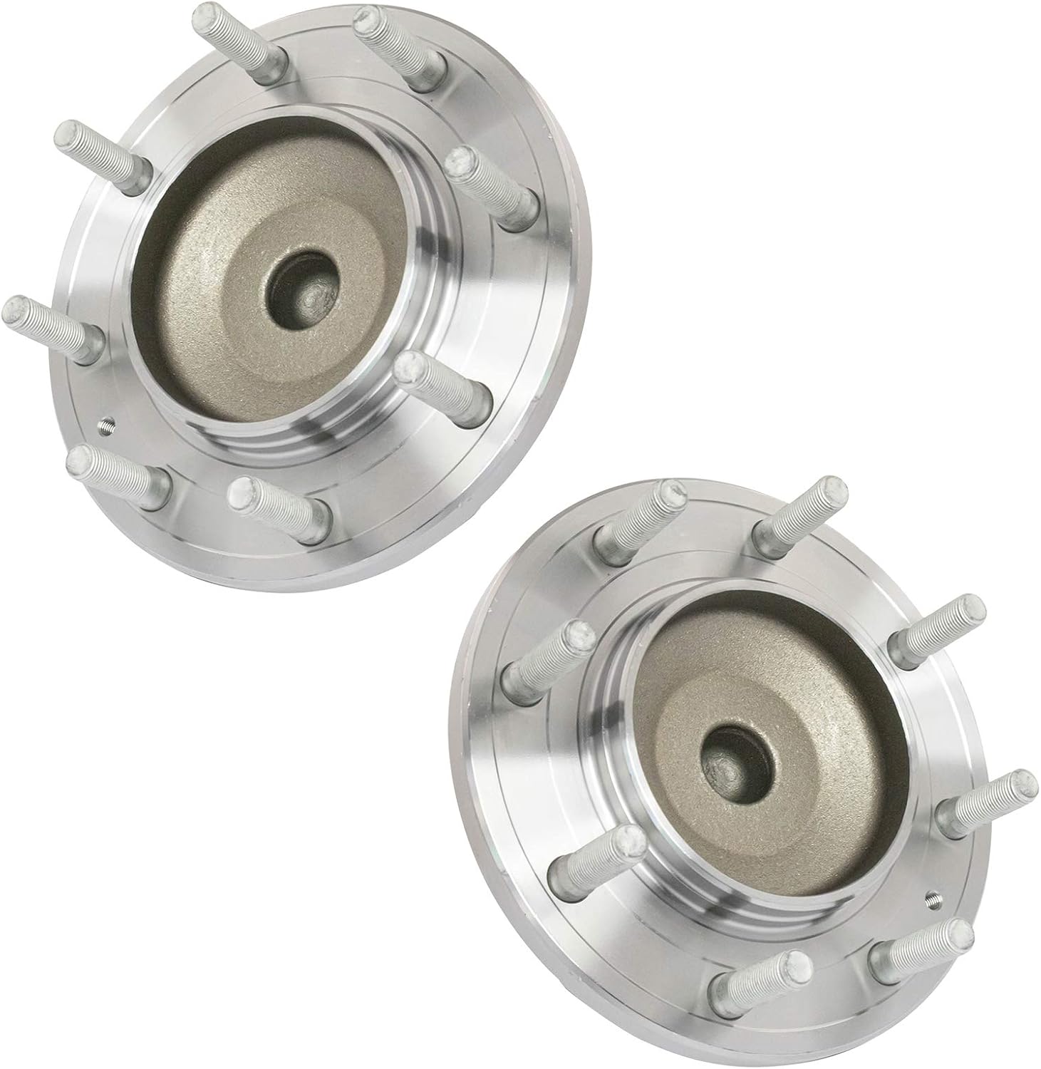 TRQ 2 Piece Front Wheel Bearing & Hub Assembly Set with ABS Sensor Compatible with 2011-2019 Chevrolet Silverado 3500 HD GMC Sierra 3500 HD