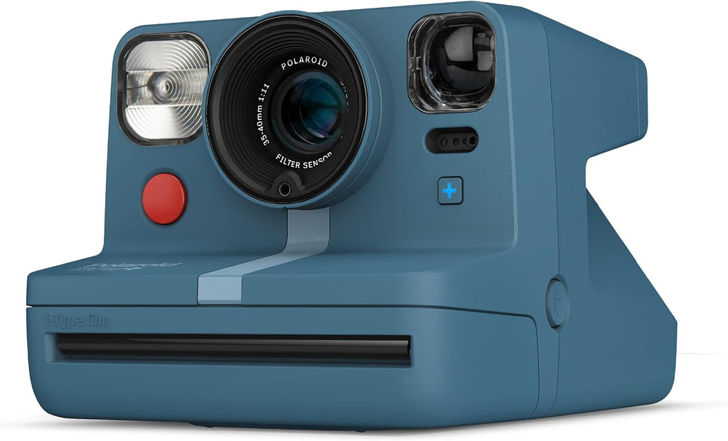 Polaroid Now+ Blue Gray (9063) - Bluetooth Connected I-Type Instant Film Camera with Bonus Lens Filter Set