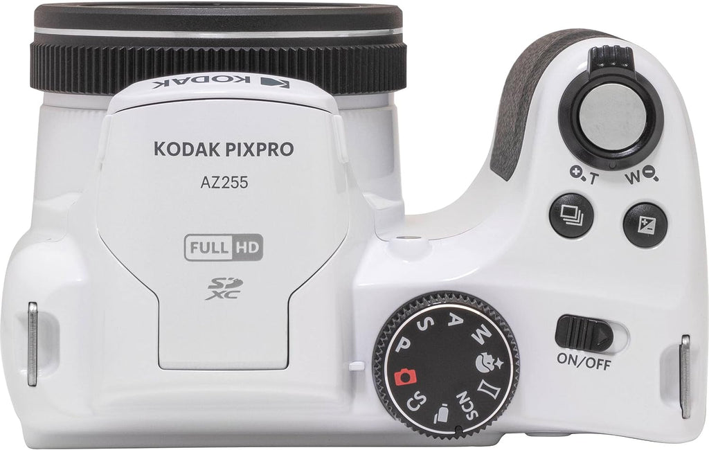 Kodak PIXPRO AZ255 Digital Camera + SanDisk 32GB Memory Card (2) + Digital Camera/Video Case (White)