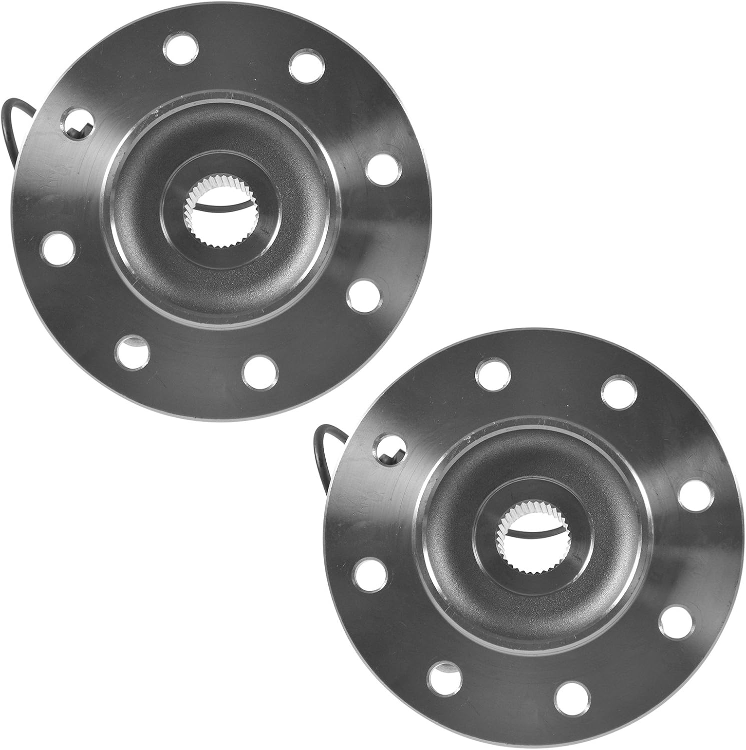 TRQ Front Driver and Passenger Side Wheel Bearing and Hub Assembly Set 2 Piece Compatible with 96-00 Chevrolet K2500 4WD with 8 Lug Wheels 96-00 K3500 4WD 96-99 GMC K1500 4WD with 8 Lug Wheels