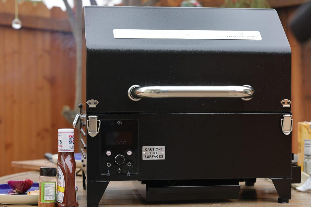 Portable Electric Smoker Grill by Freedom Stoves – 12V/120V Pellet BBQ for Camping, Tailgating & Backyard | Digital Control, Dual Probes, 8.5LB Hopper