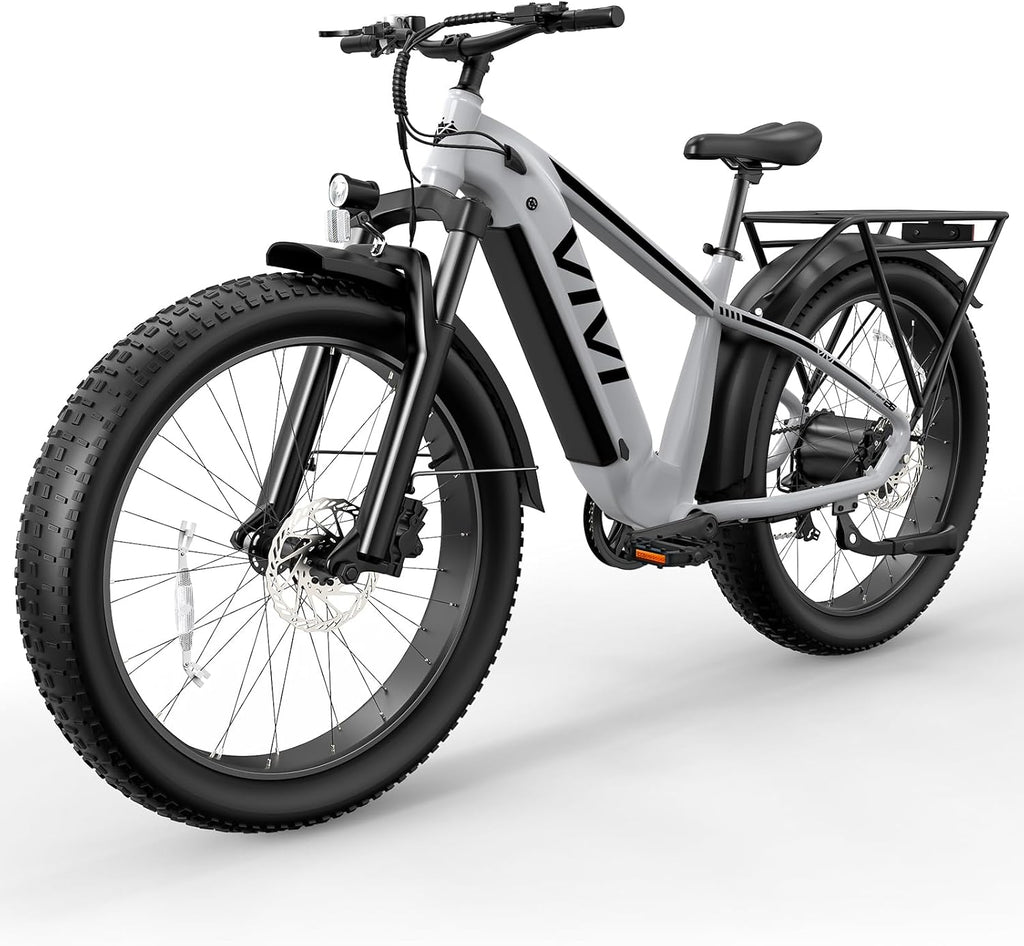 Vivi ACE01 Electric Bike for Adults,26' x 4.0 Fat Tire Ebike,750W Peak Motor Torque Sensor Electric Mountain Bike,20MPH Electric Bicycle with 48V 15AH Battery,Hydraulic Brake,SGS Certified to UL2849