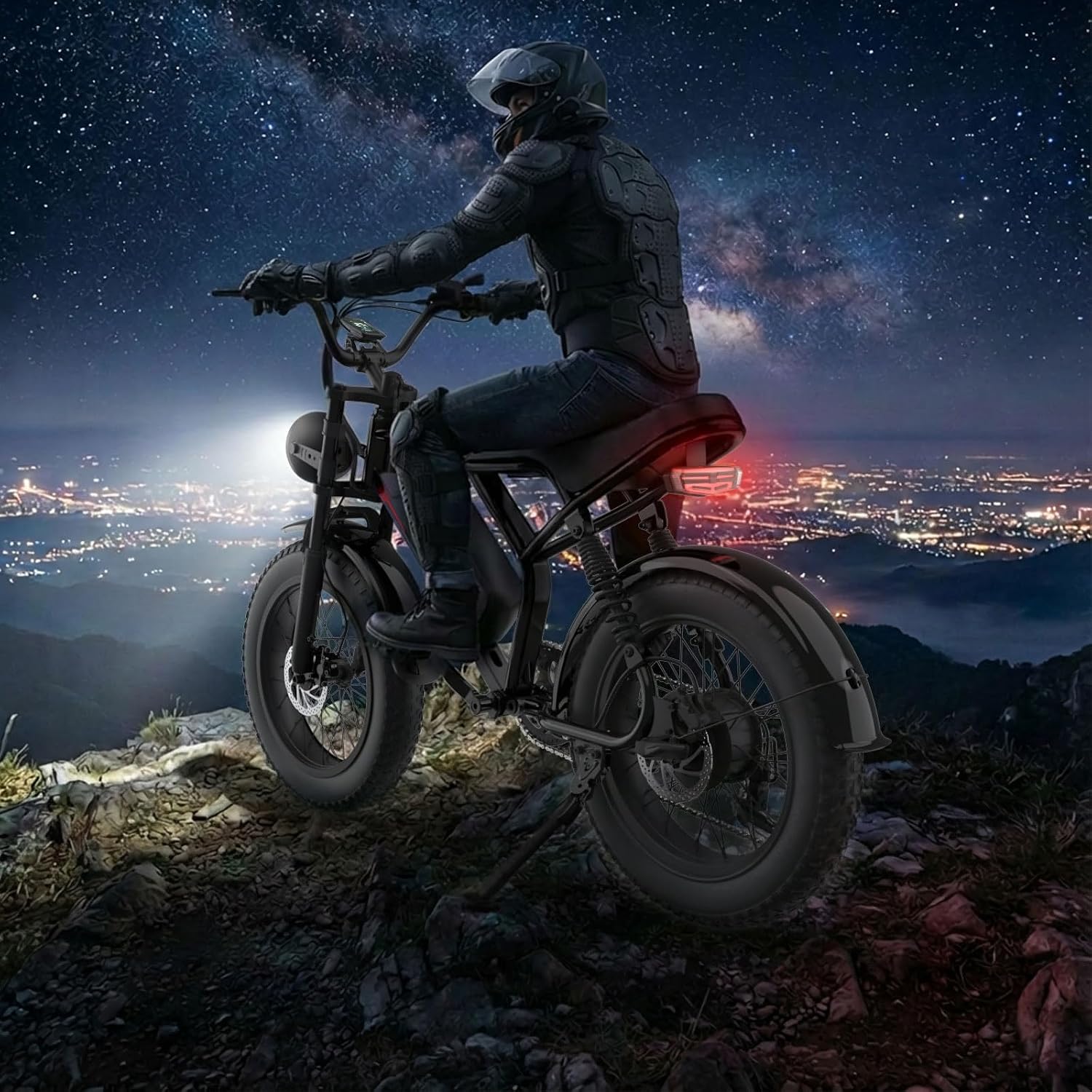 Likebike Electric Bike for Adults 1500W/2000W/3000W Peak,32/36/47MPH 20' Fat Tire Ebike, 48V 20AH/23AH/33Ah Removable Battery 7-Speed Full Suspension Mountain Bike Off Road Hydraulic Disc Brake