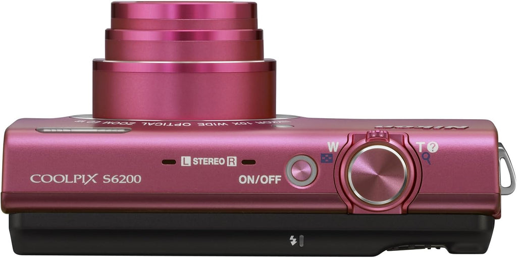 Nikon COOLPIX S6200 Compact Digital Camera - Pink (16MP, 10x Optical Zoom) 2.7 inch LCD
