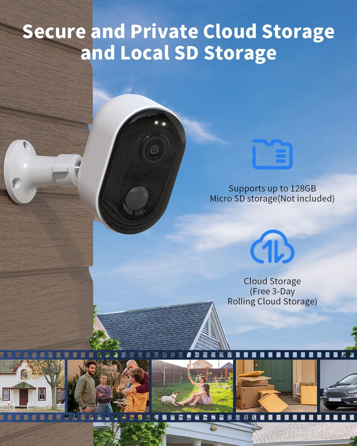 Armorcope Security Cameras Wireless Outdoor, Battery Powered 2k Color Night Vision, AI Motion Detection, IP66 Weatherproof, 2-Way Talk, SD/Cloud Storage, 2.4Ghz WiFi Cameras for Home Security