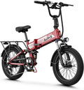Aipas F3 Electric Bike for Adults with 1500W Motor Peak, 48V 12.8Ah Removable Battery Max 62 Miles 28MPH,20' x 3.0 Fat Tire Folding Electric Bike with 7-Speed and Full Suspension.