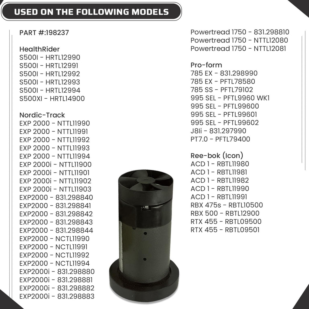 H.F Exchange DC Drive Motor with Flywheel 130VDC, 2.75 H.P Powerful Treadmill Motor for Smooth Operation Easy Replacement P/N 295727 or 198237 Work with Pro-Form Image 995 SEL J8Ii
