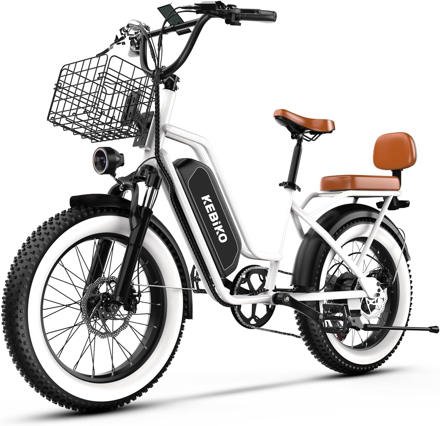 1500W Electric Bike for Adults,48V 20/25/60Ah Removable Battery Max Range 80Miles Electric Bicycle,20''×4' Fat Tire Ebike,Adult Electric Bicycles for Commute Beach Snow,E-Bike UL Certified