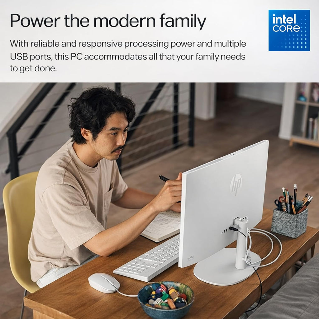 HP 22' FHD All-in-One Desktop Computer • 16GB DDR5 RAM • 512GB External and 128GB UFS Storage | The New Version for Everyday Efficency • Latest 13th Gen Intel Quad-Core • Office 365 for The Web