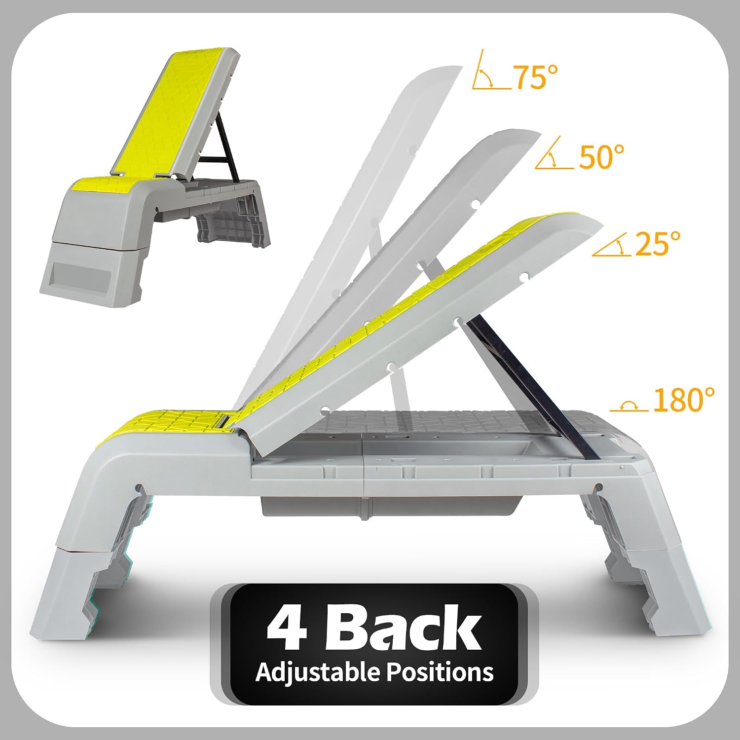 leikefitness Exercise Step Platform, Multifunctional Aerobic Deck with Cord and Adjustable Dumbbell & Weight Bench, Fitness Equipment for Workout Home Gym