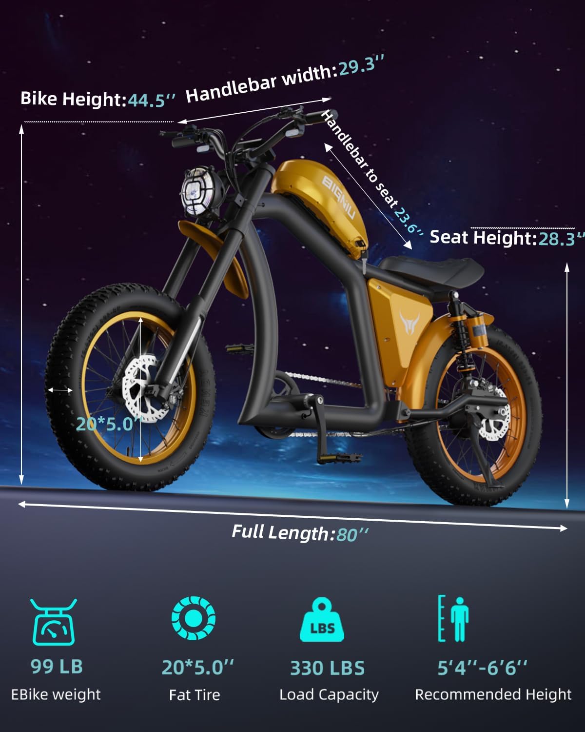 BIGNIU BG-X Electric Bike for Adults,1500W Brushless Motor 48V/31.5Ah Up to 40 Miles E-Bike Front/Rear Turn Signal Dual Suspension Ebikes