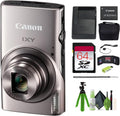 Canon PowerShot IXY 650 (ELPH 360) HS Compact Digital Camera 12x Optical Zoom IXY650 (Silver) Bundle + 64GB Memory Card + Camara Bag + Card Reader + Vlogging Tripod + Cleaning Kit and More