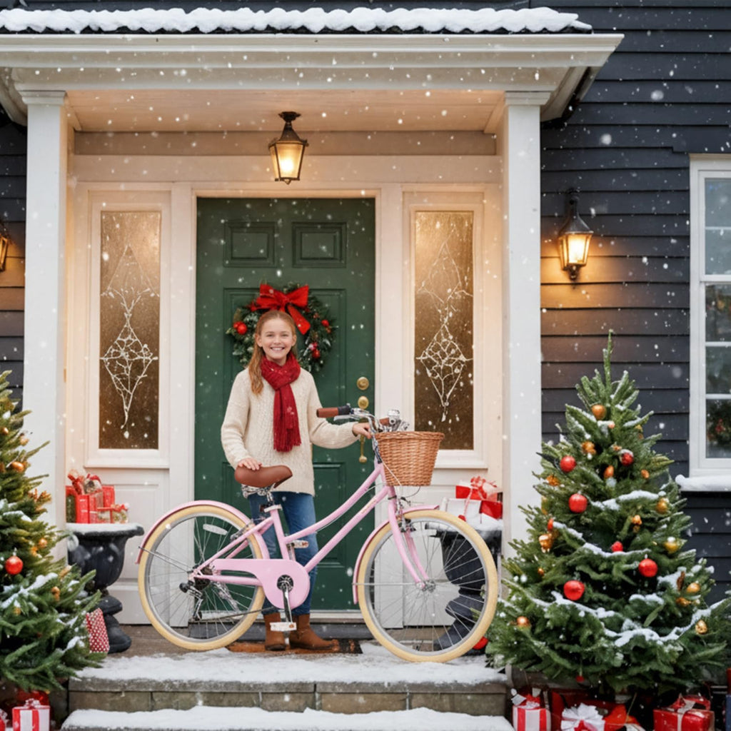 Glerc 20 24 26 Inch Beach Cruiser Bike, 6-Speed Hybrid City Bicycle for Girls Youth and Over 6 Years Old, Missy Bike with Wicker Basket & Lightweight, Multiple Colors