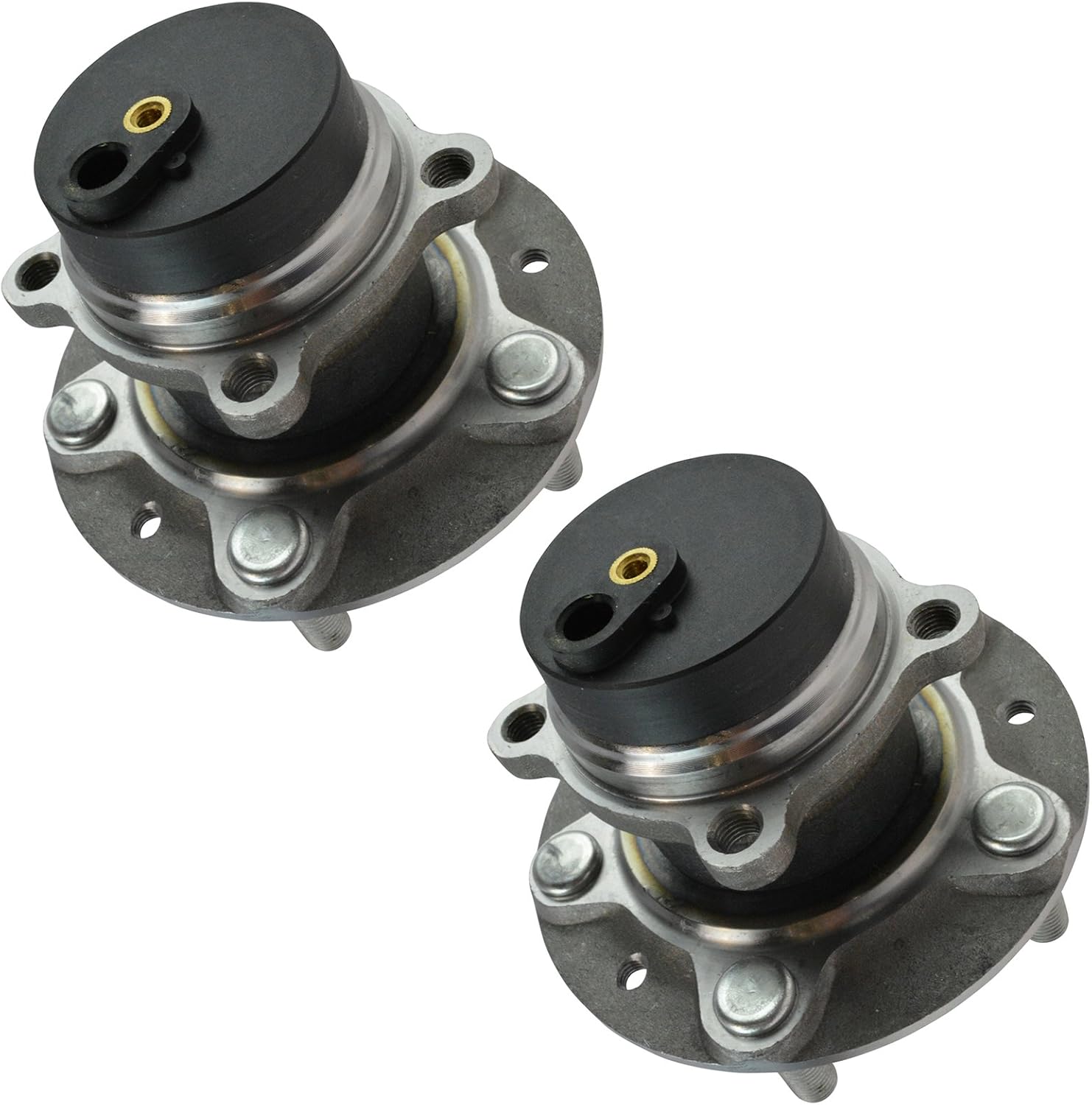 TRQ 2 Piece Front Passenger Side Driver & Passenger Side Wheel Bearing & Hub Assembly Set Compatible with 2009-2011 Mazda RX-8