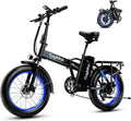 Foldable Electric Bike for Adults, 30+MPH, 48V 20Ah Removable Battery up to 80Miles, 20' Fat Tire Peak 1000W Motor Dirt Ebike Adult Electric Bicycle for City Commute Beach Mountain Adventurous E Bike