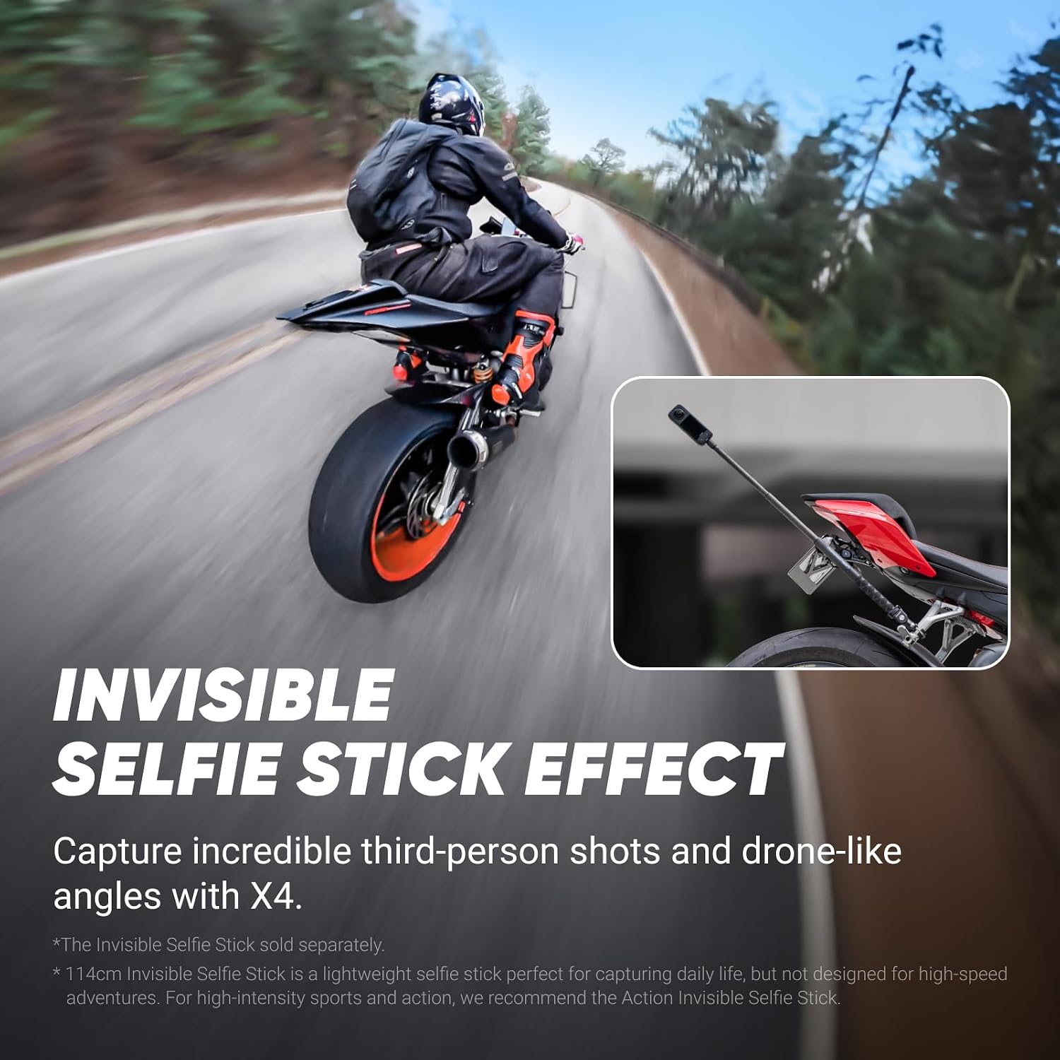 Insta360 X4 Endurance Bundle - 8K Waterproof 360 Action Camera, 4K Wide-Angle Video, Invisible Selfie Stick, Removable Lens Guards, 135 Min Battery Life, AI Editing, Stabilization, for Sports, Travel