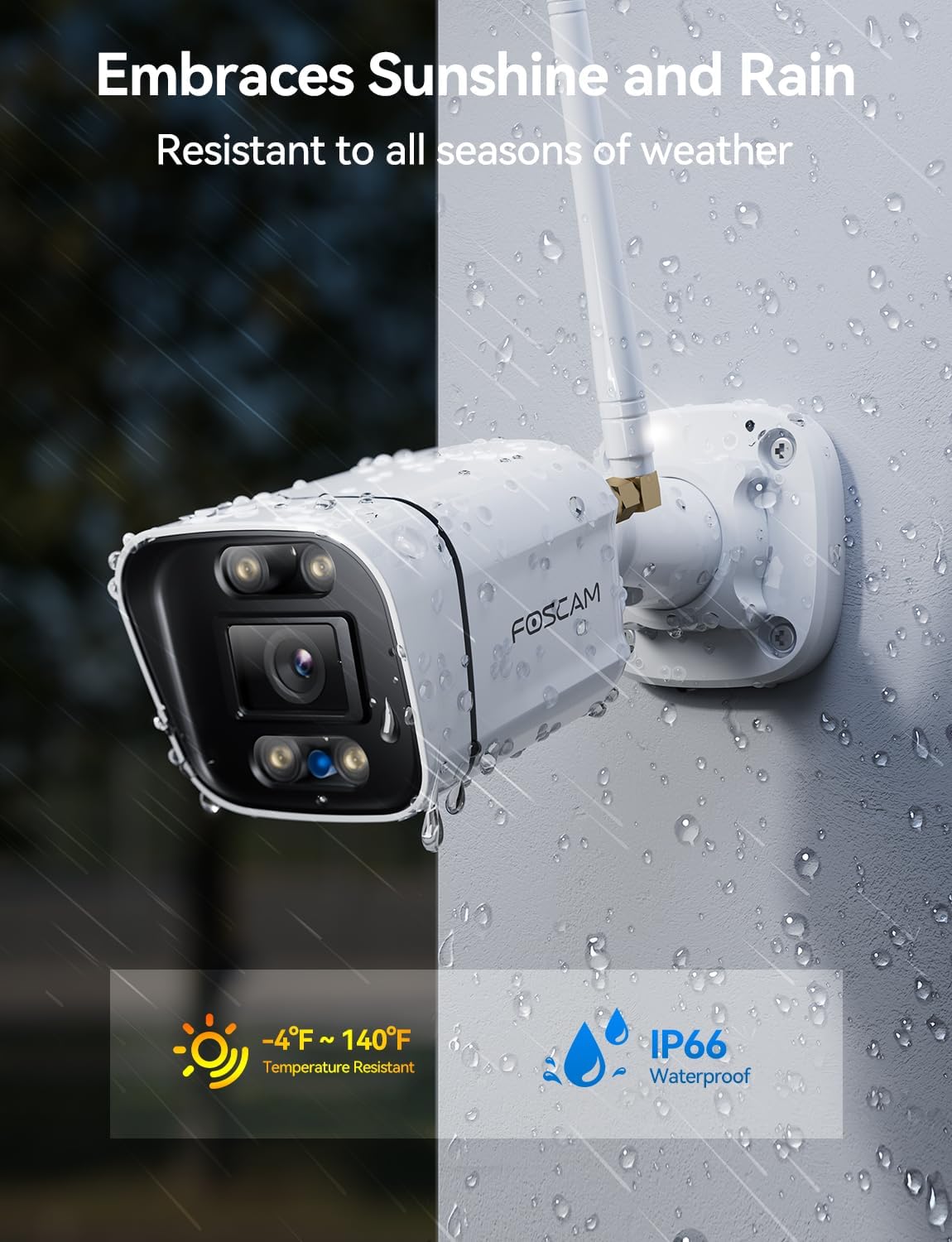 FOSCAM 4K 8MP Security Cameras Wireless Outdoor, 5GHz&2.4GHz WiFi Surveillance Camera for Home Security Outside, 120° FoV, 20x Zoom, AI Detect Human/Vehicle (8MP WiFi Cam(2pack))