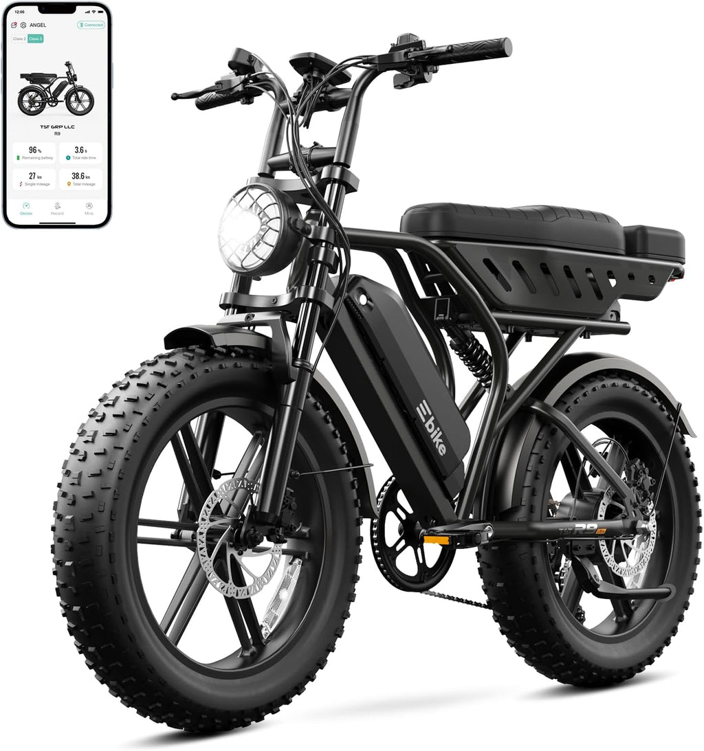 TST Electric Bike for Adults 1500W Peak 20' Fat Tire All-Terrain E-Bike 60/130 Miles Electric Dirt Bike - 48V 15/30 AH Battery Tested to UL 2849 Powered Electric Bicycle
