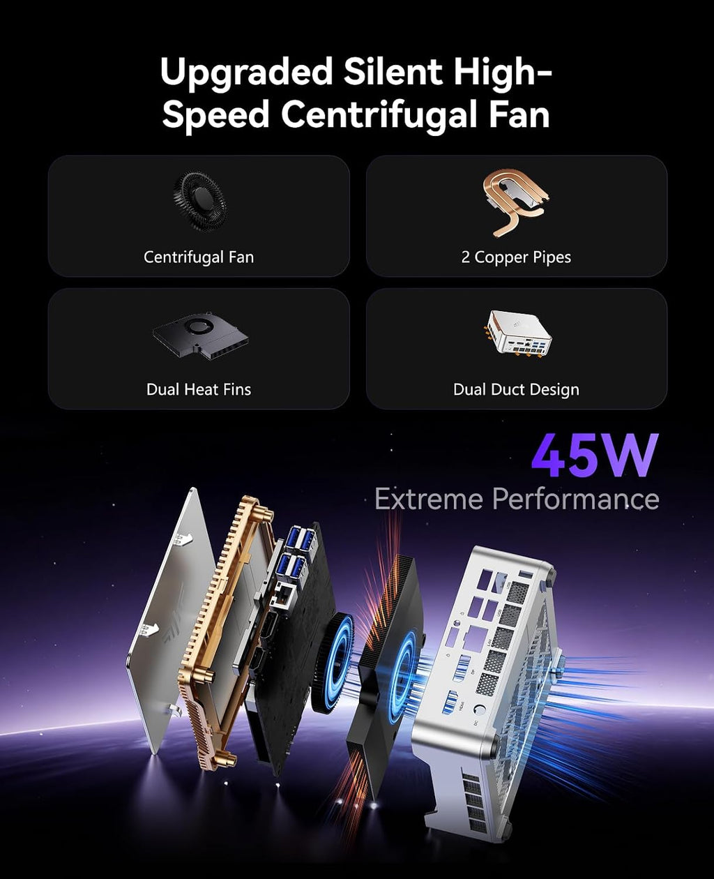 KAMRUI Pinova P2 Mini Gaming PC, Core i5-12600H(Beats 1185G7/12450H), 16GB DDR4 512GB SSD Mini PC, 12C/16T,4.5GHz, Triple 4K Display(DP+HDMI+USB-C)/WiFi6/BT5.2 Mini Computers for Home/Office/Business